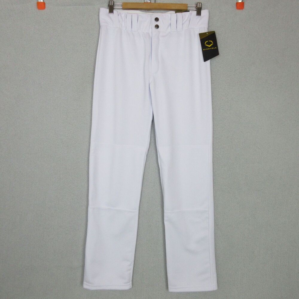Evoshield Baseball Pants Mens M White Snap Elastic Waist Reinforced Knee